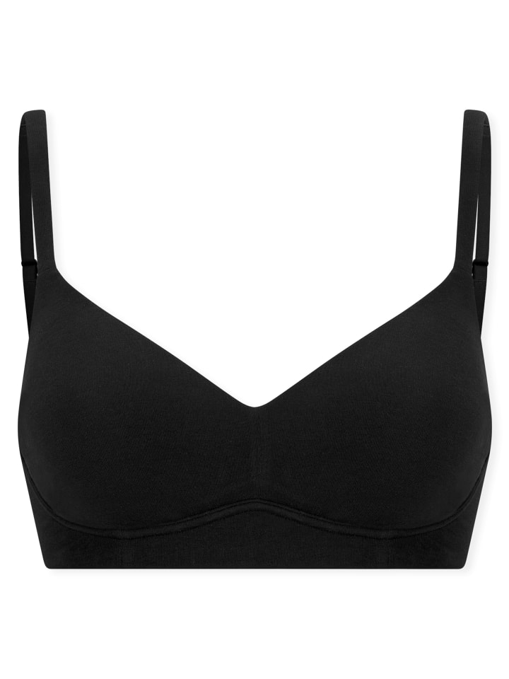 Уникальный хлопковый бюстгальтер без косточек черного цвета Schiesser
Уникальный хлопковый бюстгальтер без косточек черного цвета Schiesser