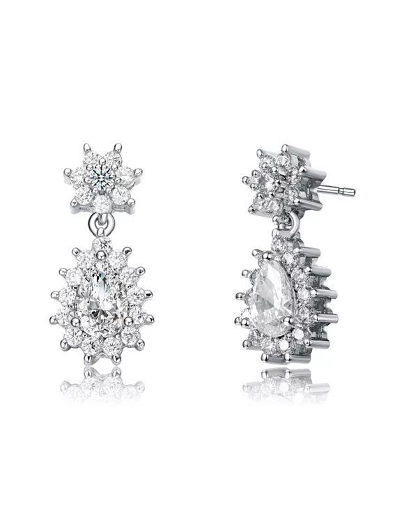 Серьги-Подвески в виде двух цветков, покрытые белым золотом и кубическим цирконием Rachel Glauber, silver
Серьги-Подвески в виде двух цветков, покрытые белым золотом и кубическим цирконием Rachel Glauber, silver