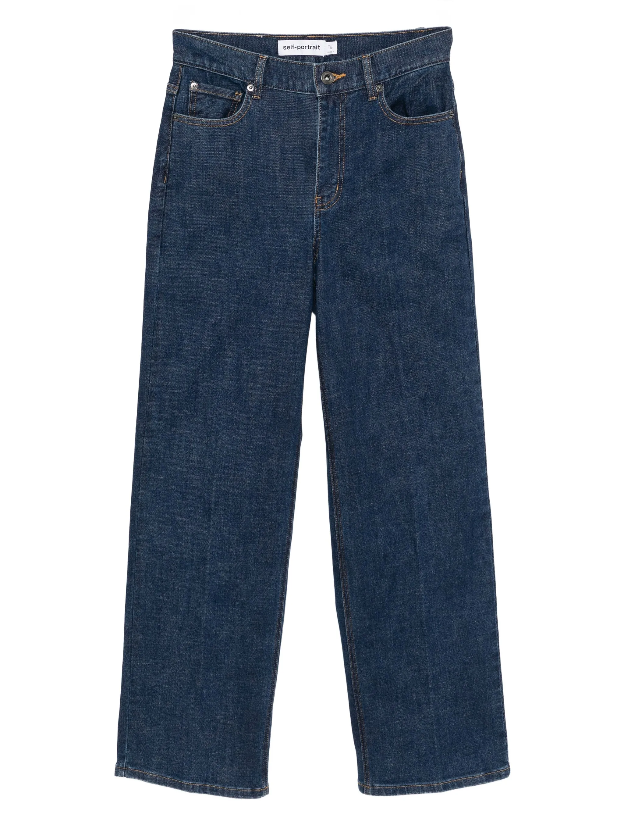 Прямые джинсы с нашивкой-логотипом Self-Portrait, синий
Прямые джинсы с нашивкой-логотипом Self-Portrait, синий