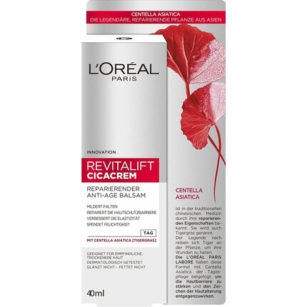 L'Oreal Revitalift Cicacrem Крем против морщин + дополнительное восстановление 40 мл L'Oréal Paris
L'Oreal Revitalift Cicacrem Крем против морщин + дополнительное восстановление 40 мл L'Oréal Paris