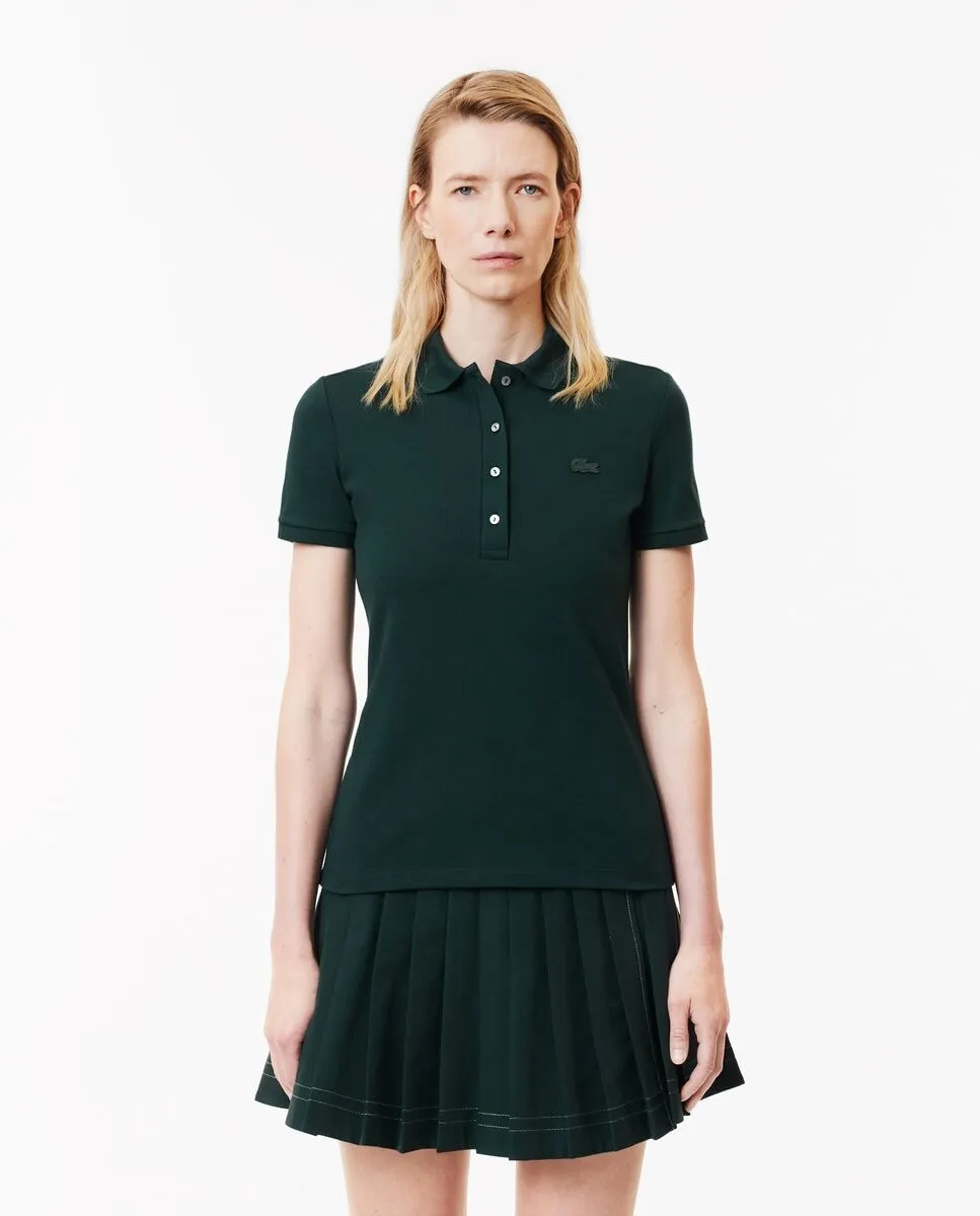 Женская футболка поло из хлопкового пике с коротким рукавом Lacoste, темно-зеленый
Женская футболка поло из хлопкового пике с коротким рукавом Lacoste, темно-зеленый