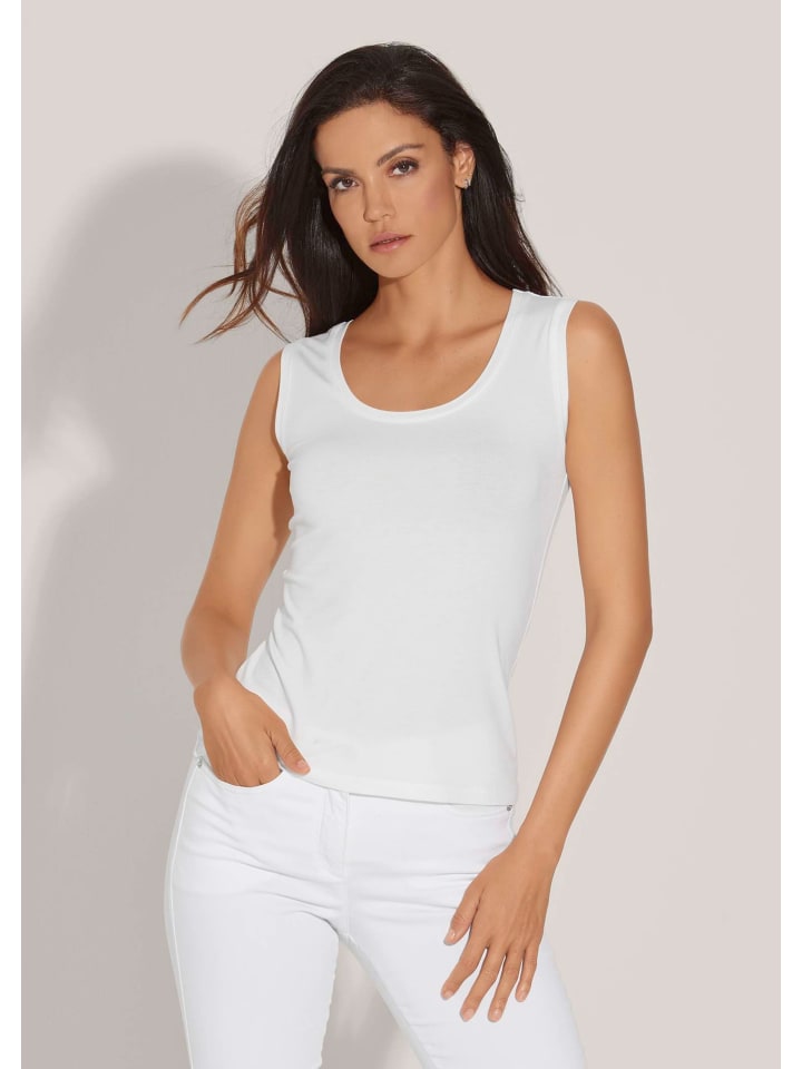 MADELEINE Майка на широких бретелях белого цвета
MADELEINE Майка на широких бретелях белого цвета