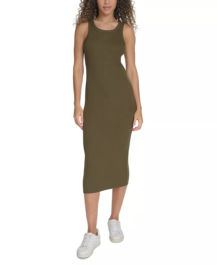 Женское платье-майка из ребристого хлопкового трикотажа Starter, зеленый
Женское платье-майка из ребристого хлопкового трикотажа Starter, зеленый