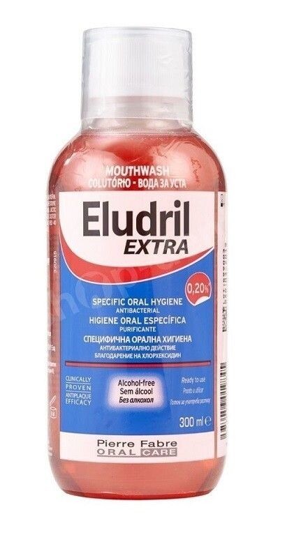 Eludril Extra 0.2% жидкость для полоскания рта, 300 ml
Eludril Extra 0.2% жидкость для полоскания рта, 300 ml