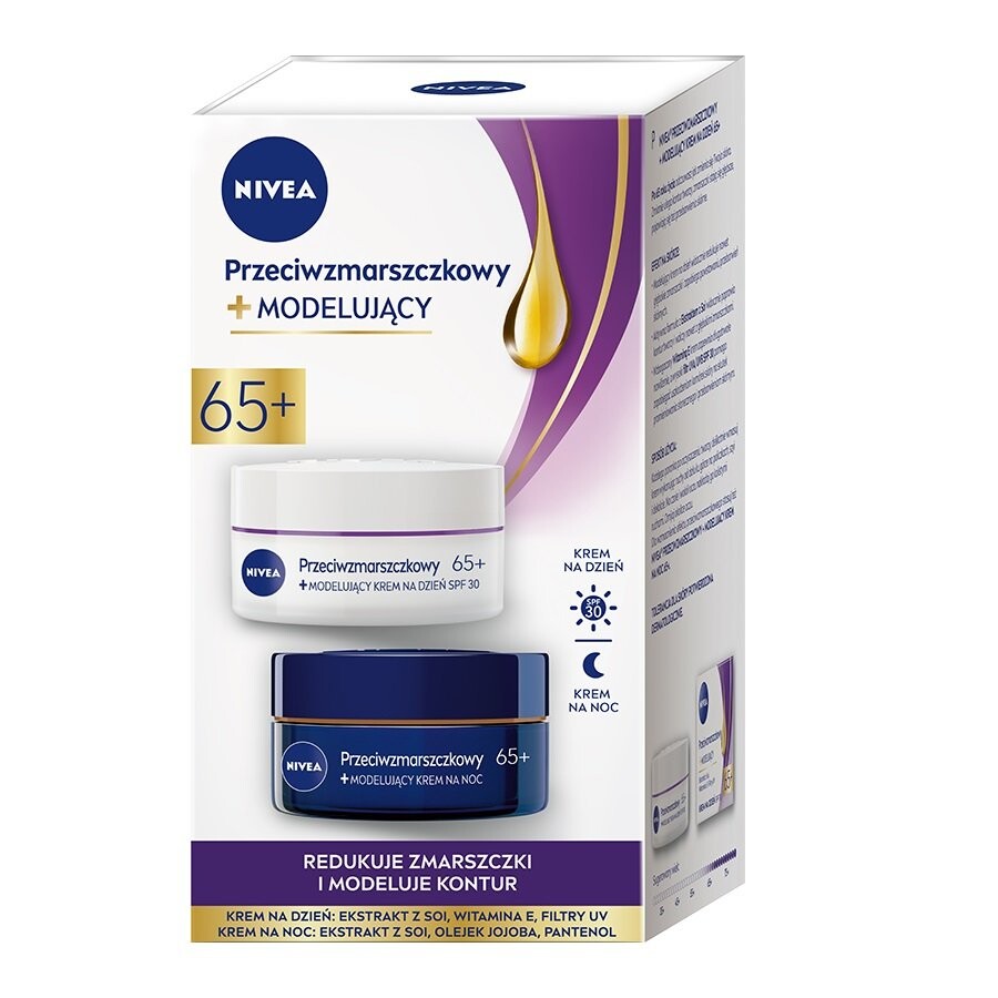 Nivea, Набор против морщин + моделирующий дневной крем SPF30 65+ 50мл + ночной крем 65+ 50мл
Nivea, Набор против морщин + моделирующий дневной крем SPF30 65+ 50мл + ночной крем 65+ 50мл