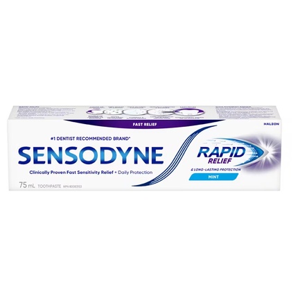 Зубная паста Rapid Relief для чувствительных зубов, 75 мл Sensodyne
Зубная паста Rapid Relief для чувствительных зубов, 75 мл Sensodyne