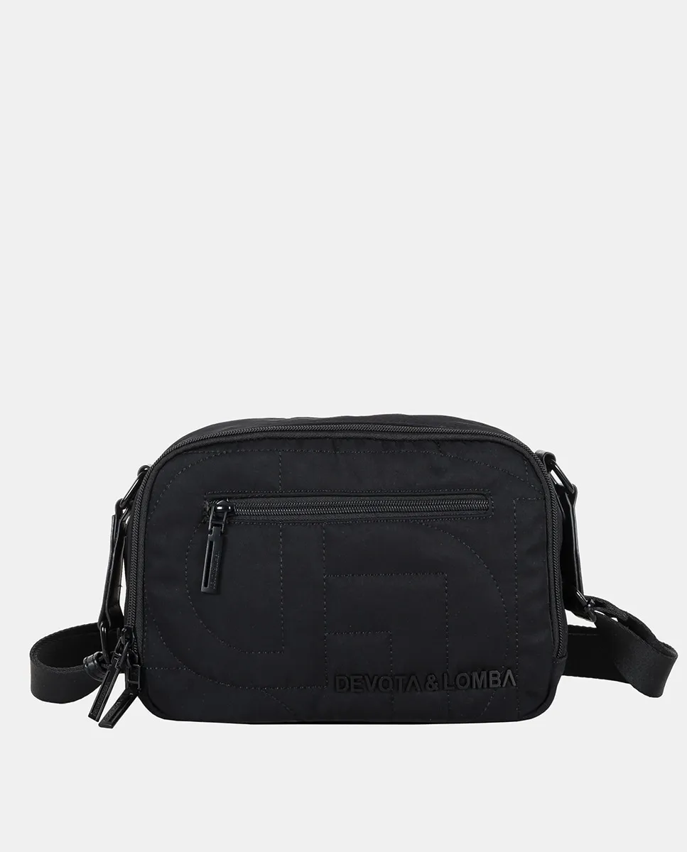 Сумка через плечо из нейлона с мягкой набивкой среднего размера Devota & Lomba, черный
Сумка через плечо из нейлона с мягкой набивкой среднего размера Devota & Lomba, черный
