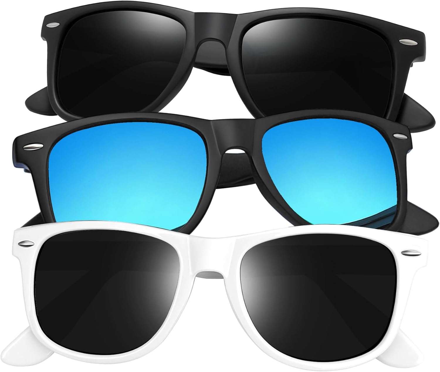 Набор из 3 квадратных солнцезащитных очков Joopin с поляризацией и защитой от УФ-излучения. Модные солнцезащитные очки для женщин и мужчин, H11-black + Blue + White Black
Набор из 3 квадратных солнцезащитных очков Joopin с поляризацией и защитой от УФ-излучения. Модные солнцезащитные очки для женщин и мужчин, H11-black + Blue + White Black