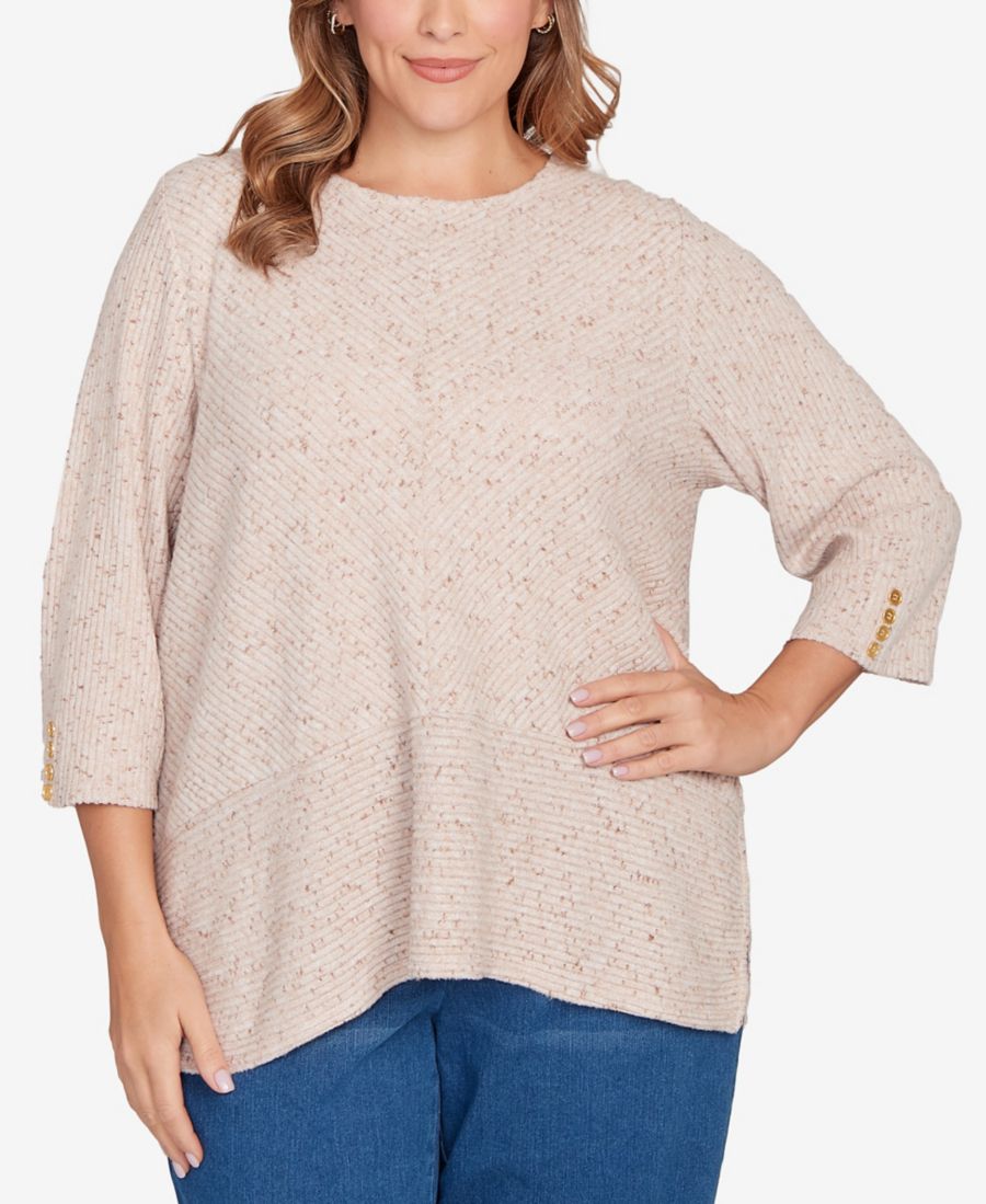 Вязаный топ большого размера в меланжевую резинку Ruby Rd, Biscotti
Вязаный топ большого размера в меланжевую резинку Ruby Rd, Biscotti