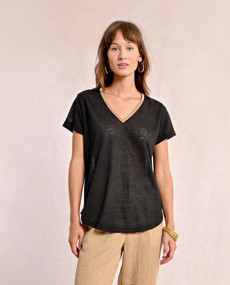 Женская футболка с короткими рукавами и вырезом горловины Molly Bracken, черный
Женская футболка с короткими рукавами и вырезом горловины Molly Bracken, черный