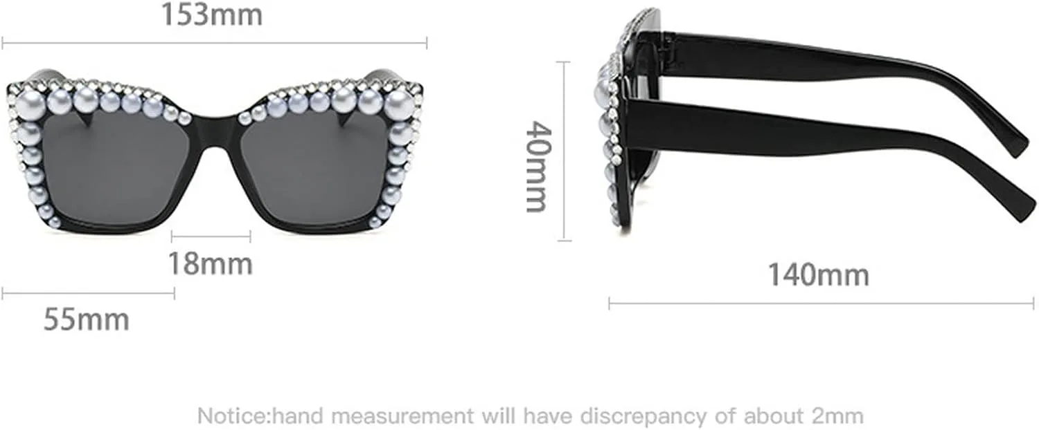 Большие солнцезащитные очки с кристаллами и стразами для женщин в стиле ретро, блестящие жемчужные очки «кошачий глаз» с защитой от УФ-излучения mincl, Clear
Большие солнцезащитные очки с кристаллами и стразами для женщин в стиле ретро, блестящие жемчужные очки «кошачий глаз» с защитой от УФ-излучения mincl, Clear