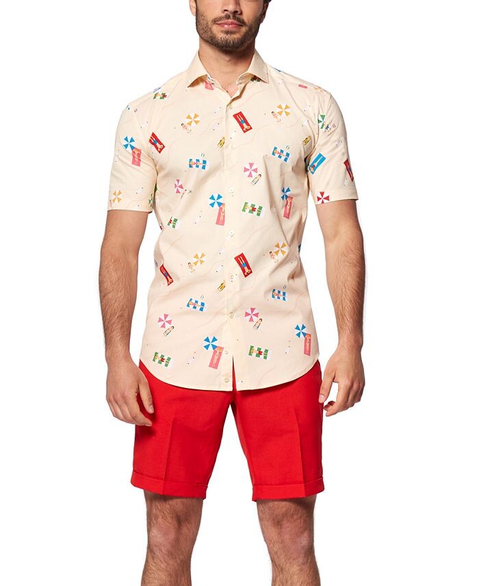 Мужская рубашка с короткими рукавами и рисунком Beach Life OppoSuits, тан/бежевый
Мужская рубашка с короткими рукавами и рисунком Beach Life OppoSuits, тан/бежевый