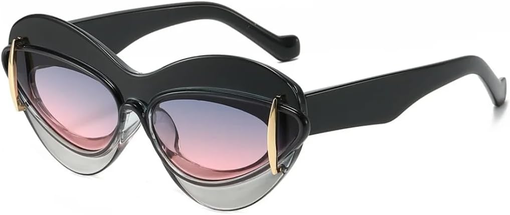 Модные солнцезащитные очки «кошачий глаз» для женщин, винтажные очки, роскошные солнцезащитные очки в стиле панк, защита от УФ-излучения UV400, очки большого размера TVTBBVV, Grey
Модные солнцезащитные очки «кошачий глаз» для женщин, винтажные очки, роскошные солнцезащитные очки в стиле панк, защита от УФ-излучения UV400, очки большого размера TVTBBVV, Grey