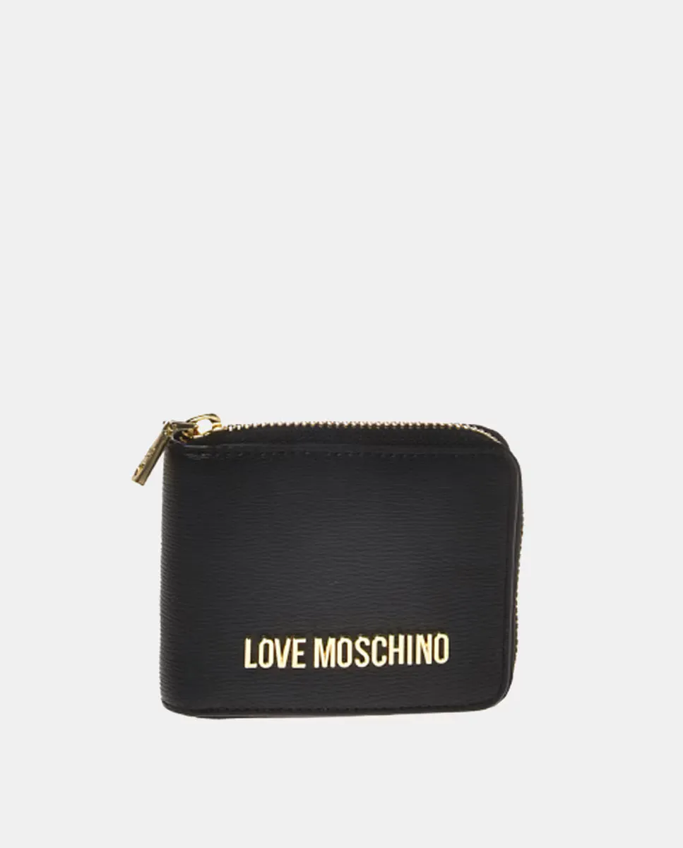 Маленький кошелек на молнии Love Moschino, черный
Маленький кошелек на молнии Love Moschino, черный
