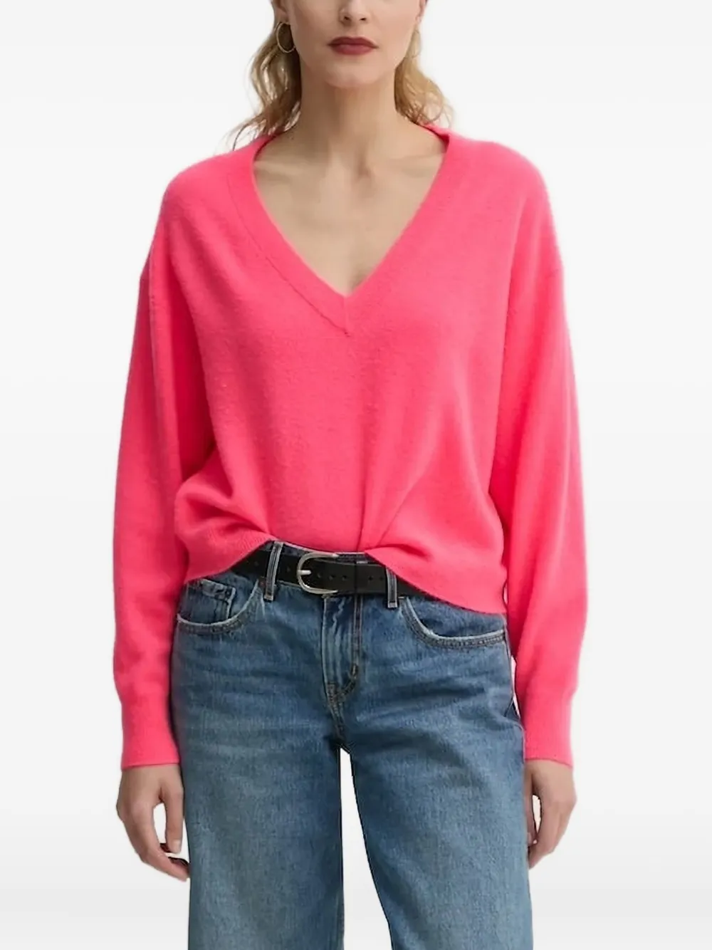 Свитер с V-образным вырезом American Vintage, розовый
Свитер с V-образным вырезом American Vintage, розовый