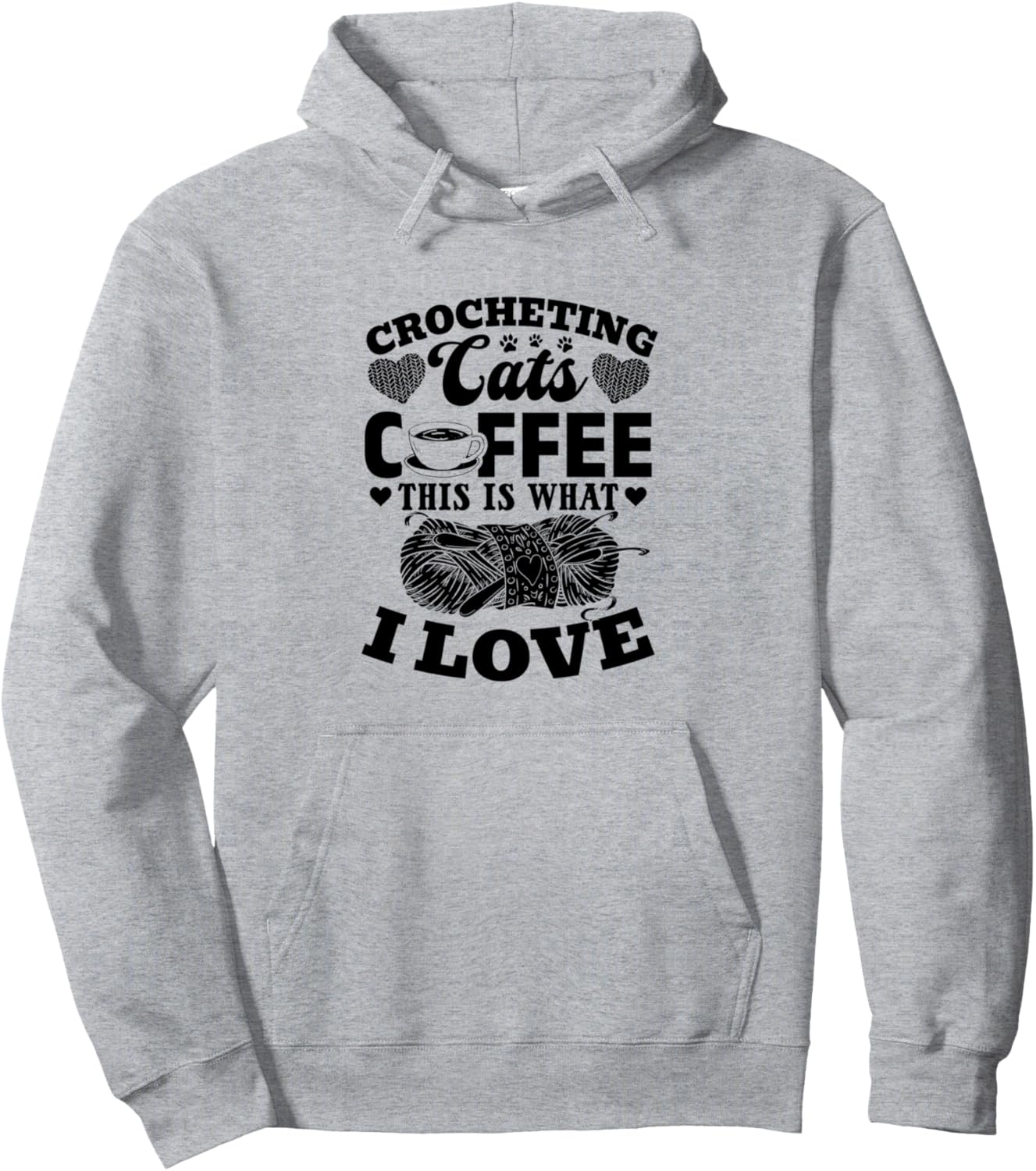 Вязаная толстовка с изображением кошки и кофе Вот что я люблю Crochet & Cat Owner Cat Lover, серый
Вязаная толстовка с изображением кошки и кофе Вот что я люблю Crochet & Cat Owner Cat Lover, серый