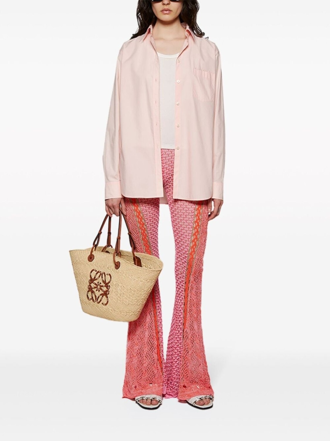 Roberta Einer расклешенные брюки рыхлой вязки, розовый
Roberta Einer расклешенные брюки рыхлой вязки, розовый