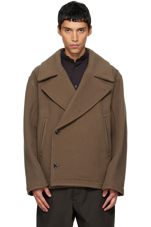 Lemaire Коричневое квадратное пальто-бушлат
Lemaire Коричневое квадратное пальто-бушлат