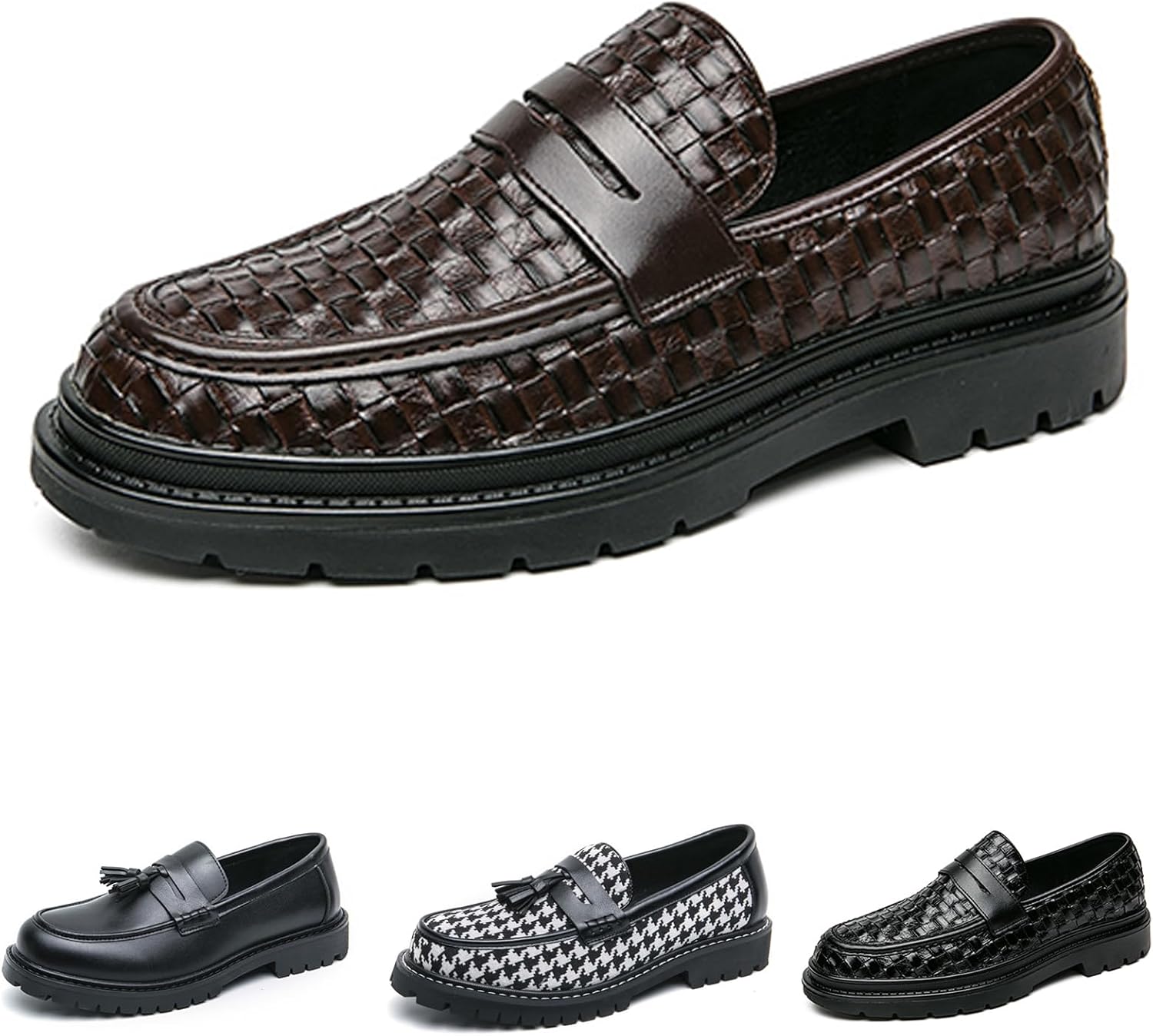 Мужские модные лоферы с кисточками на платформе, без застежки, роскошные с круглым носком, с противоскользящей подошвой, деловая обувь для офиса и повседневного ношения Nekgnl, Brown-a
Мужские модные лоферы с кисточками на платформе, без застежки, роскошные с круглым носком, с противоскользящей подошвой, деловая обувь для офиса и повседневного ношения Nekgnl, Brown-a