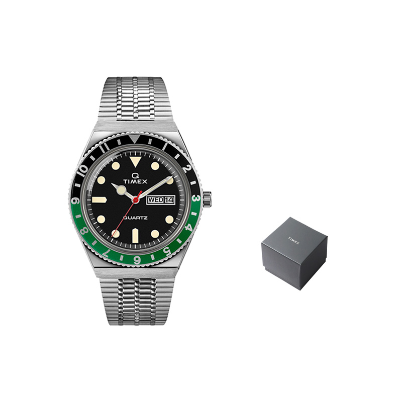 TIMEX Часы Q Reissue TW2U60900ZV, Green Black Color Block 
TIMEX Часы Q Reissue TW2U60900ZV, Green Black Color Block