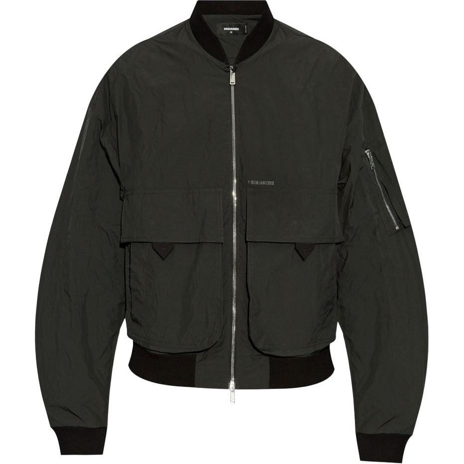 DSQUARED 2 Куртка-бомбер DSQUARED2 с логотипом, Black 
DSQUARED 2 Куртка-бомбер DSQUARED2 с логотипом, Black