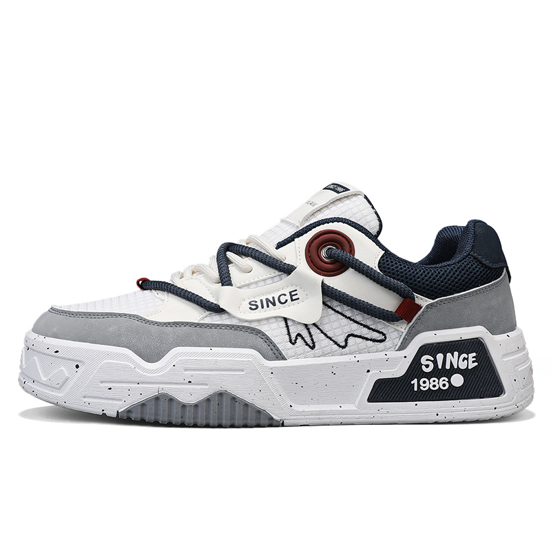 JANECO Антискользящие износостойкие низкие скейтерские кроссовки мужские бело-серые, цвет White Gray
JANECO Антискользящие износостойкие низкие скейтерские кроссовки мужские бело-серые, цвет White Gray