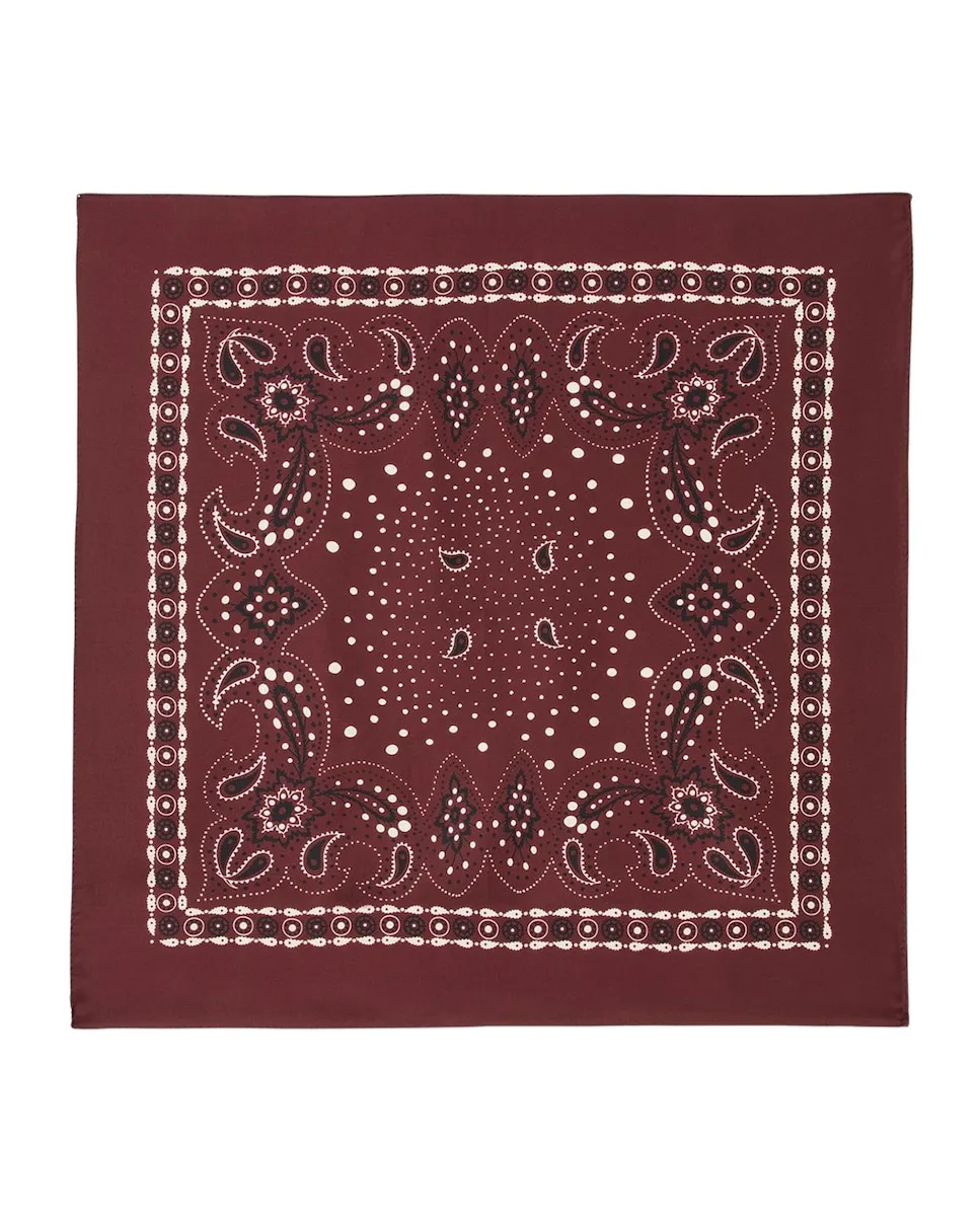 Шелковый платок для женщин с принтом бандам Sandro, бордовый
Шелковый платок для женщин с принтом бандам Sandro, бордовый