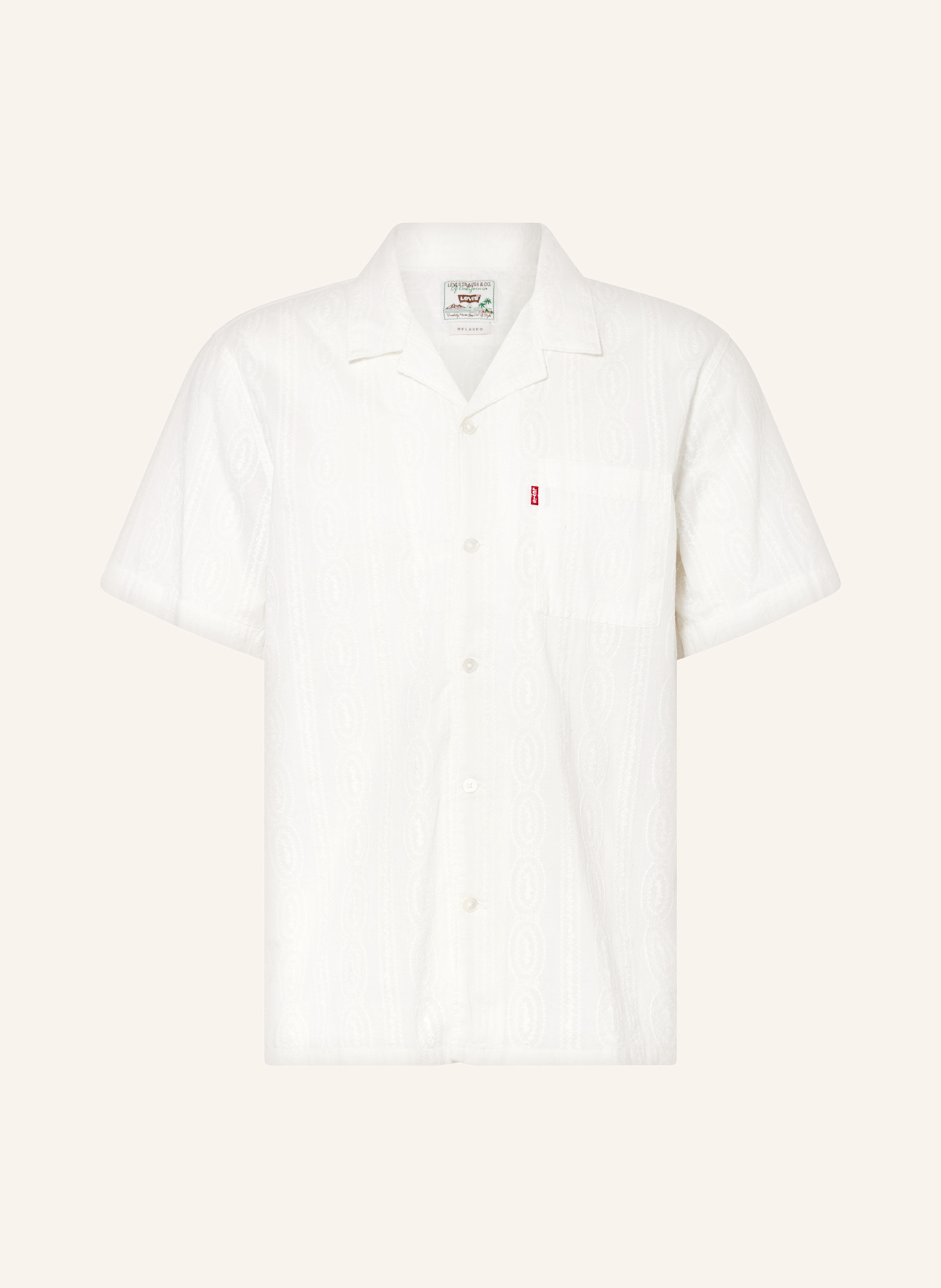 Рубашка Resort Sunset Camp свободный крой Levi'S, белый 
Рубашка Resort Sunset Camp свободный крой Levi'S, белый