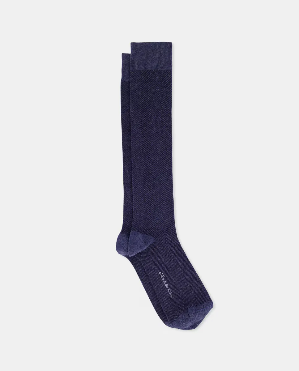 Мужские высокие носки с узором «ёлочка» Emidio Tucci, темно-синий
Мужские высокие носки с узором «ёлочка» Emidio Tucci, темно-синий