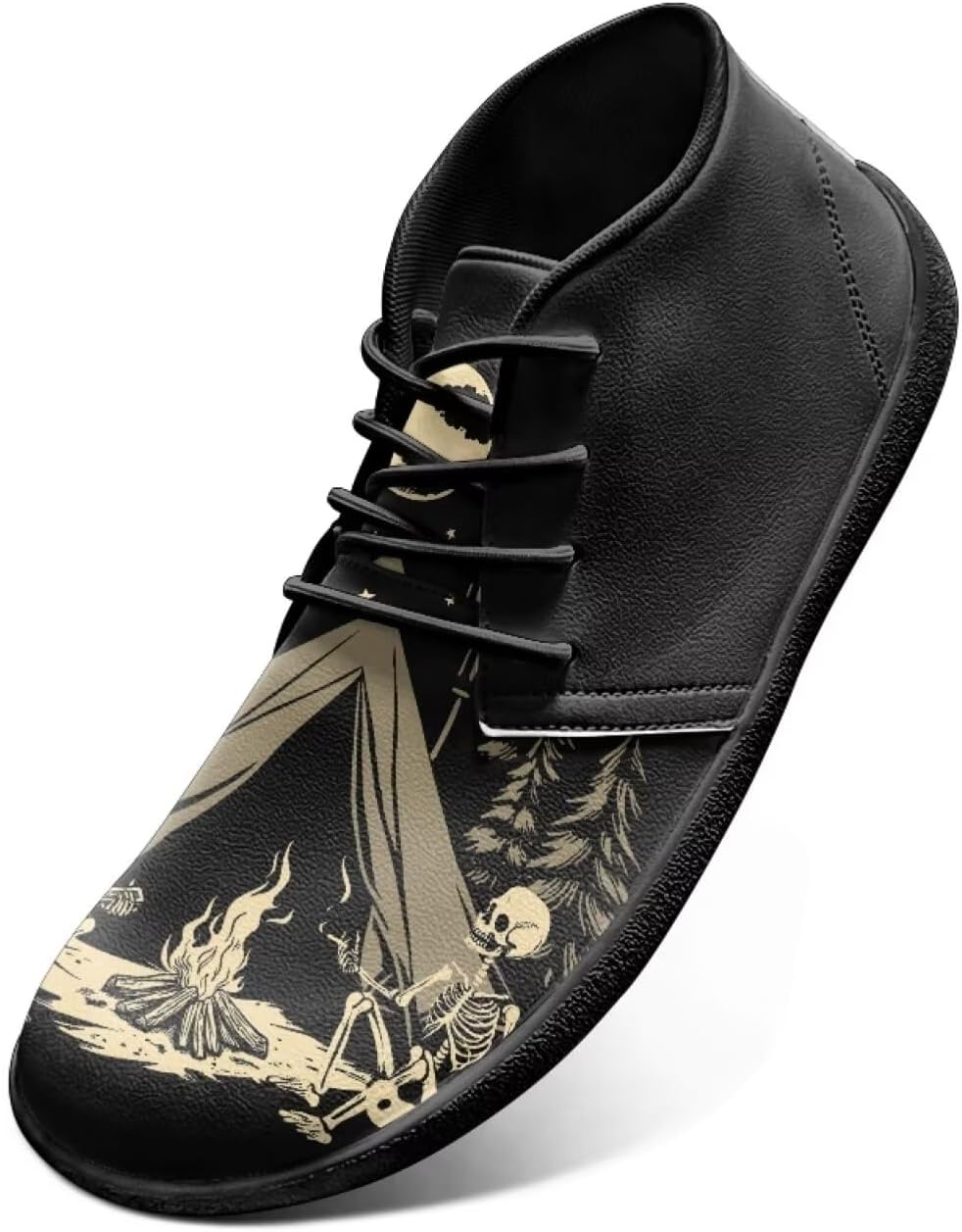 Мужские готические кроссовки Jeiento с черепом, широким носком, модель Barefoot, с равной подошвой и повседневным стилем, Skull Bonfire Night
Мужские готические кроссовки Jeiento с черепом, широким носком, модель Barefoot, с равной подошвой и повседневным стилем, Skull Bonfire Night