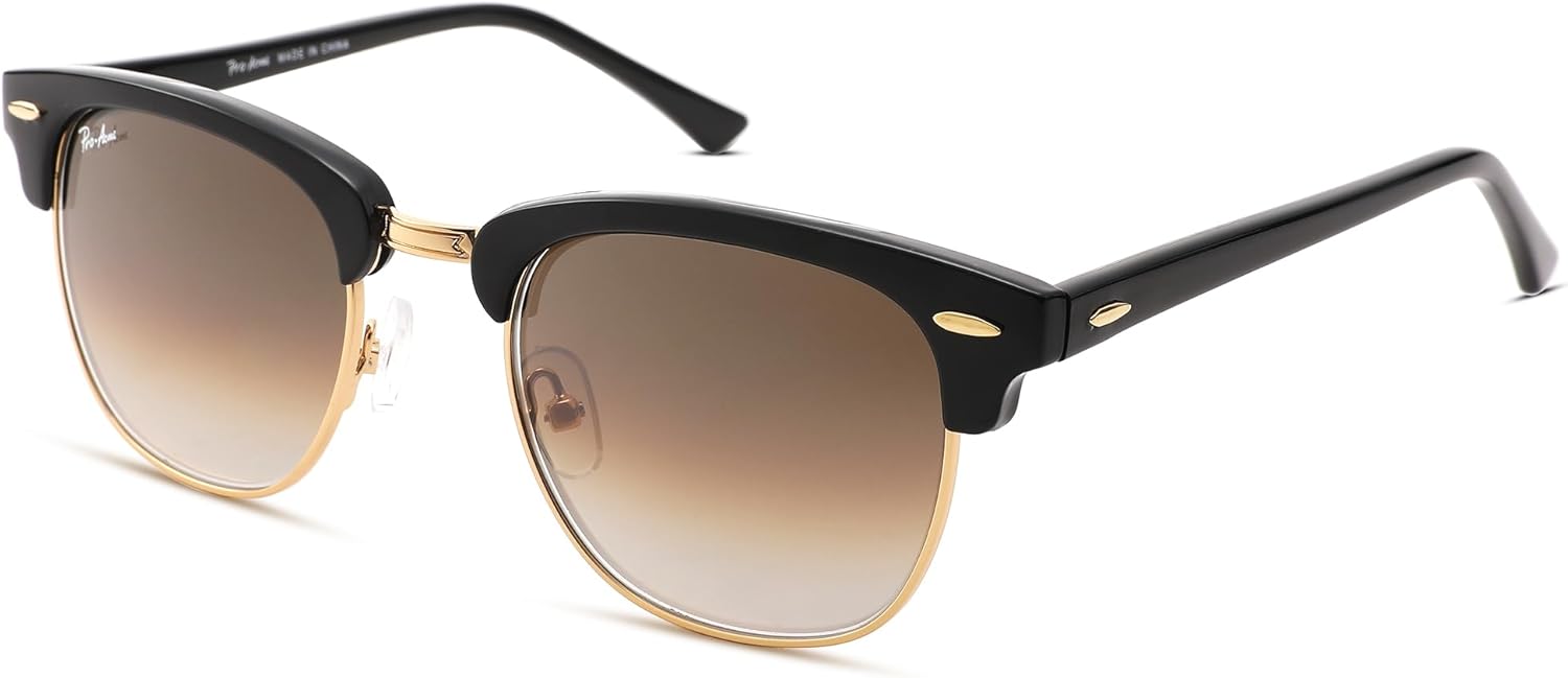 Солнцезащитные очки Pro Acme UV400 полуободковые квадратной формы для мужчин и женщин - 100% настоящие стеклянные линзы, антибликовое покрытие для вождения, A04 Black Gold Frame/Brown Gradient Lens
Солнцезащитные очки Pro Acme UV400 полуободковые квадратной формы для мужчин и женщин - 100% настоящие стеклянные линзы, антибликовое покрытие для вождения, A04 Black Gold Frame/Brown Gradient Lens