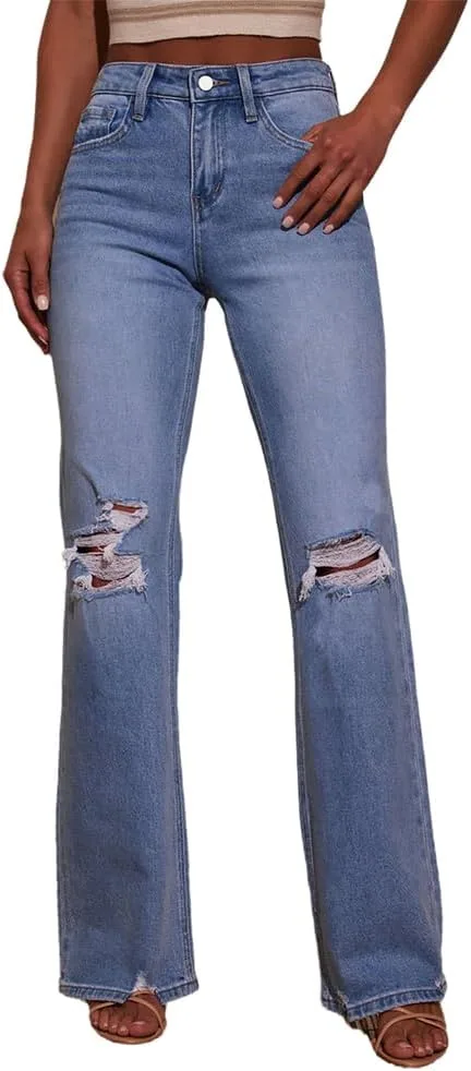 Женские джинсы Baggy Ripped Straight Leg Mid Rise с рваным краем YADMISU
Женские джинсы Baggy Ripped Straight Leg Mid Rise с рваным краем YADMISU