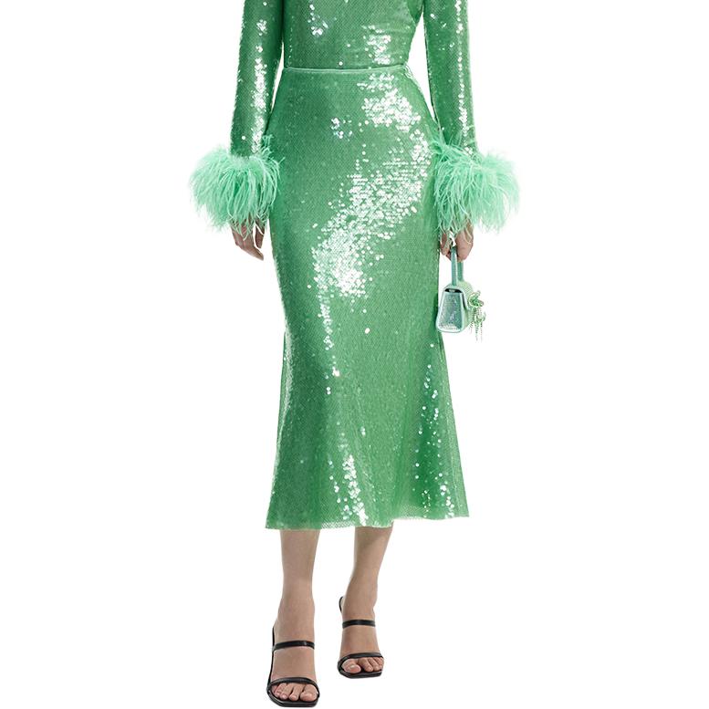 Женская повседневная длинная юбка Self portrait мятного цвета Self-portrait, зеленый
Женская повседневная длинная юбка Self portrait мятного цвета Self-portrait, зеленый