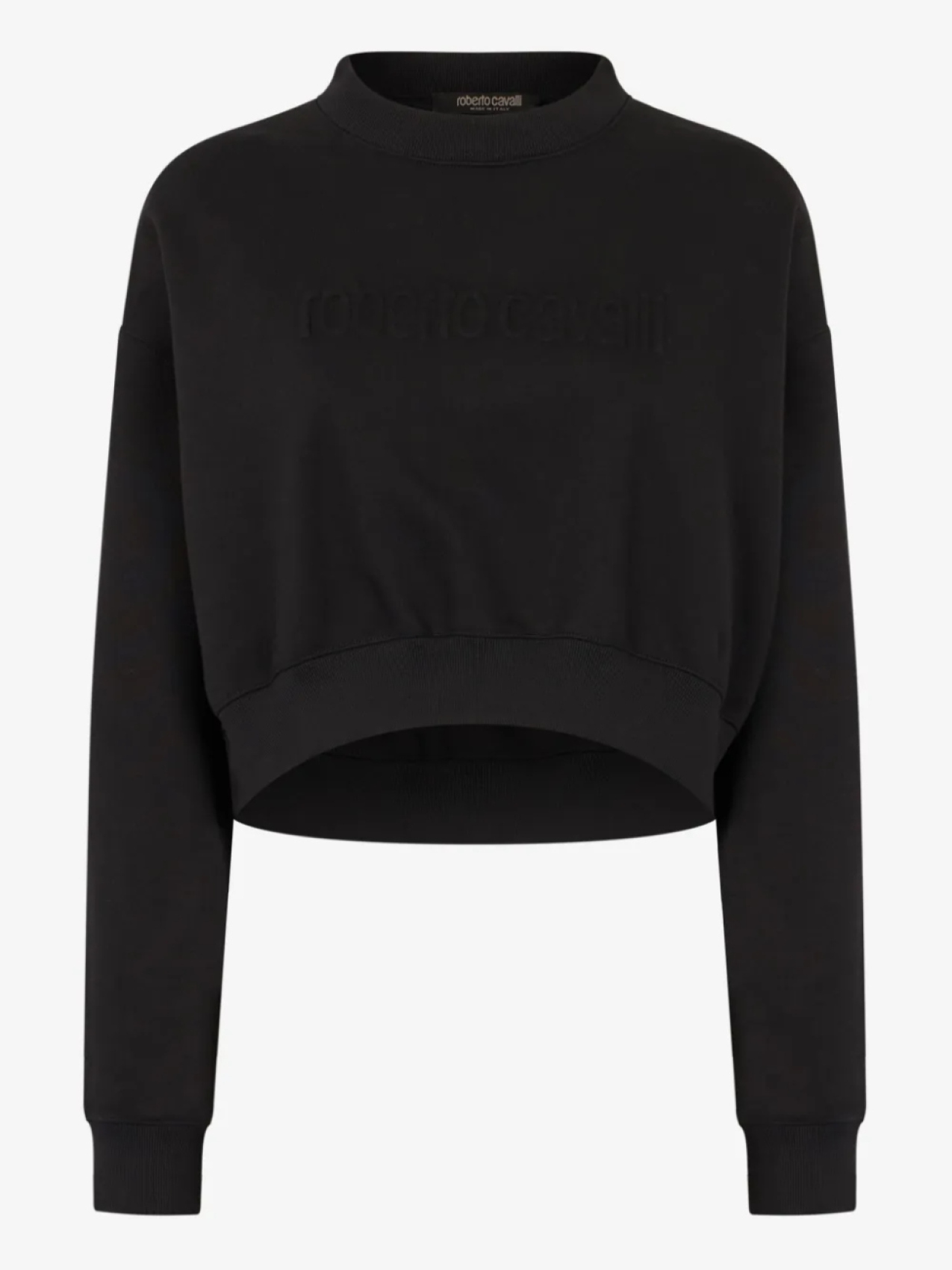 Укороченная толстовка Roberto Cavalli, черный 
Укороченная толстовка Roberto Cavalli, черный