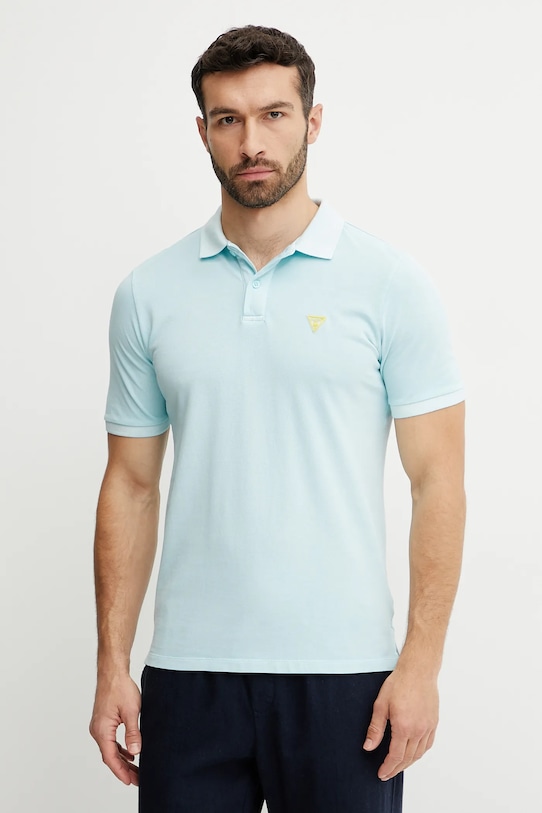 Хлопковая поло Guess, бирюзовый
Хлопковая поло Guess, бирюзовый