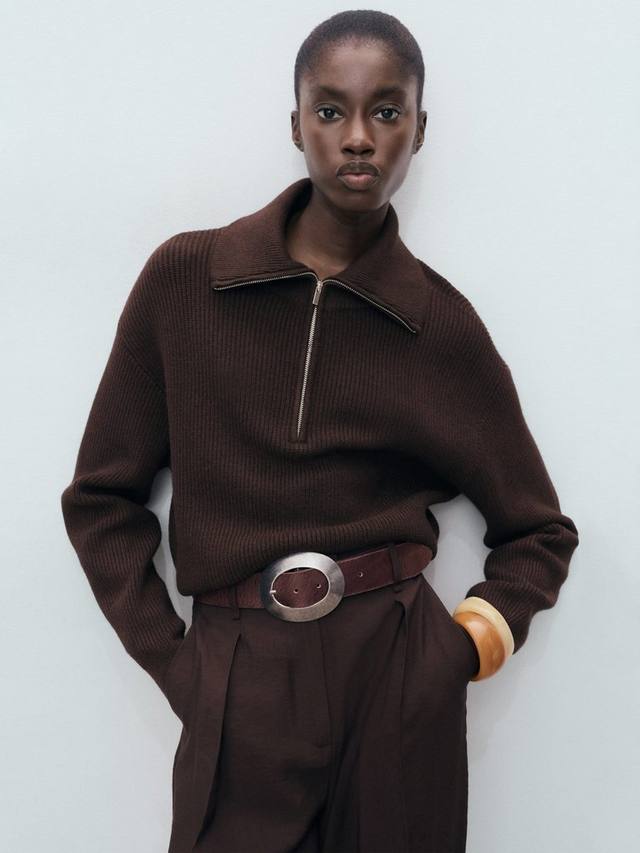 Rizon Zip Neck Jumper Mango, Dark Brown
Rizon Zip Neck Jumper Mango, Dark Brown