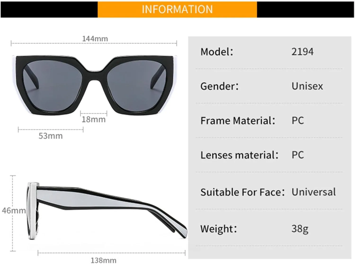 Модные элегантные солнцезащитные очки «кошачий глаз» для женщин в винтажном стиле, черно-белые солнцезащитные очки с градиентным переходом цвета SZVVBKK, Black White
Модные элегантные солнцезащитные очки «кошачий глаз» для женщин в винтажном стиле, черно-белые солнцезащитные очки с градиентным переходом цвета SZVVBKK, Black White