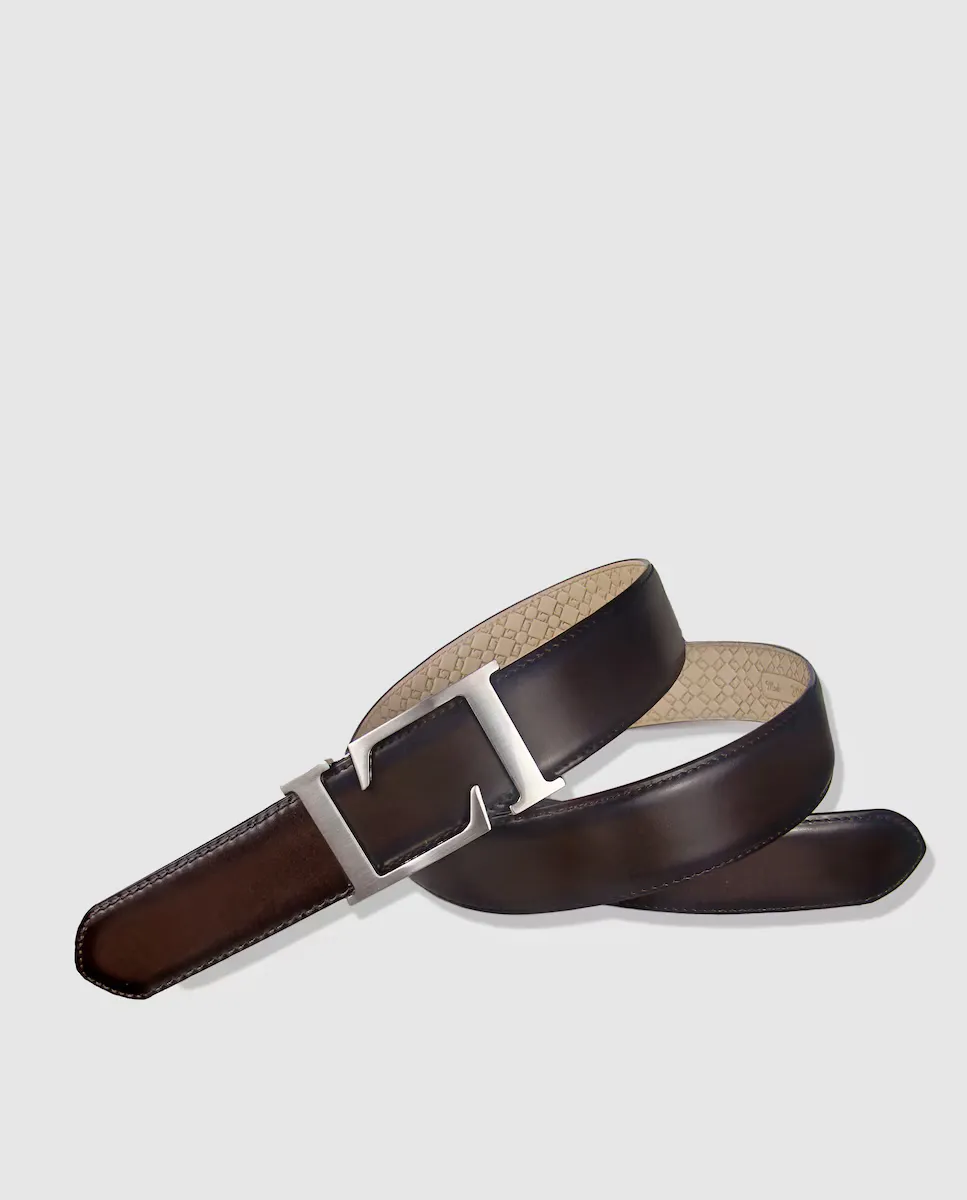 Мужской ремень из темно-коричневой кожи Leyva, темно-коричневый
Мужской ремень из темно-коричневой кожи Leyva, темно-коричневый