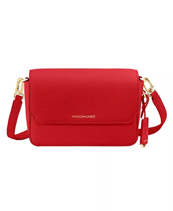 Миниатюрная кожаная сумка с клапаном Maison De Sabré, красный
Миниатюрная кожаная сумка с клапаном Maison De Sabré, красный