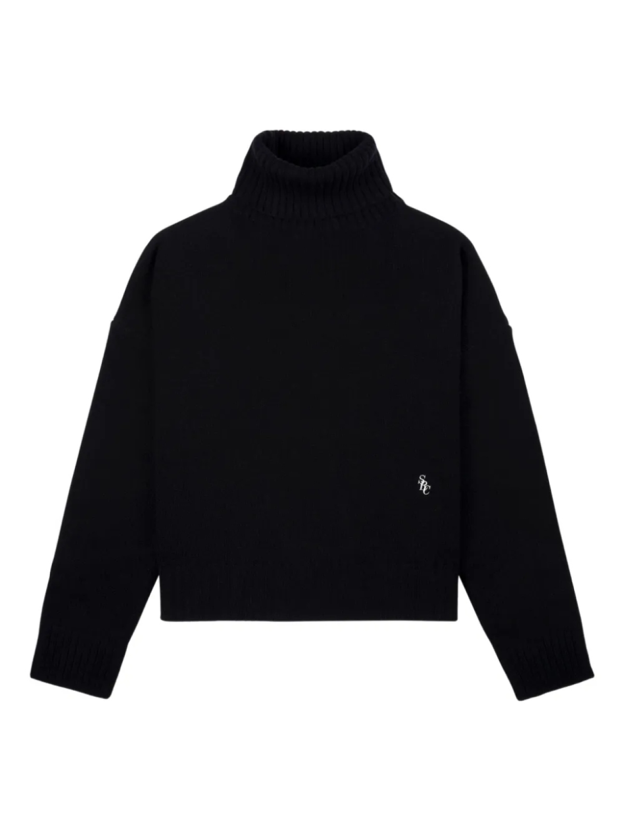 Sporty & Rich джемпер с вышитым логотипом, черный 
Sporty & Rich джемпер с вышитым логотипом, черный