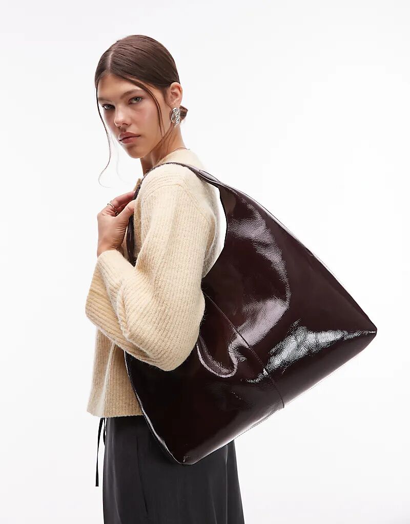 Большая кожаная сумка-тоут & Other Stories темно-бордового цвета
Большая кожаная сумка-тоут & Other Stories темно-бордового цвета