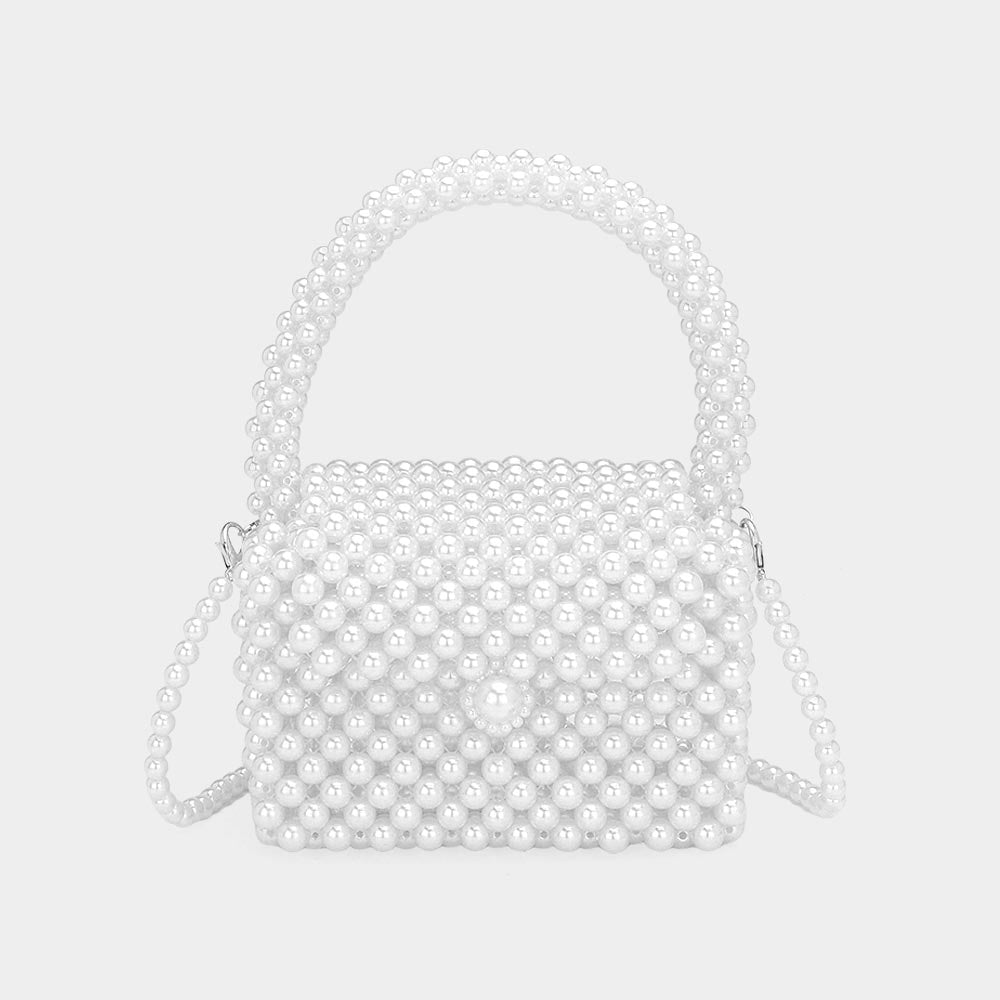 Миниатюрная сумочка с верхней ручкой, украшенная жемчужными бусинами/сумка через плечо FASHNZFAB, белый
Миниатюрная сумочка с верхней ручкой, украшенная жемчужными бусинами/сумка через плечо FASHNZFAB, белый