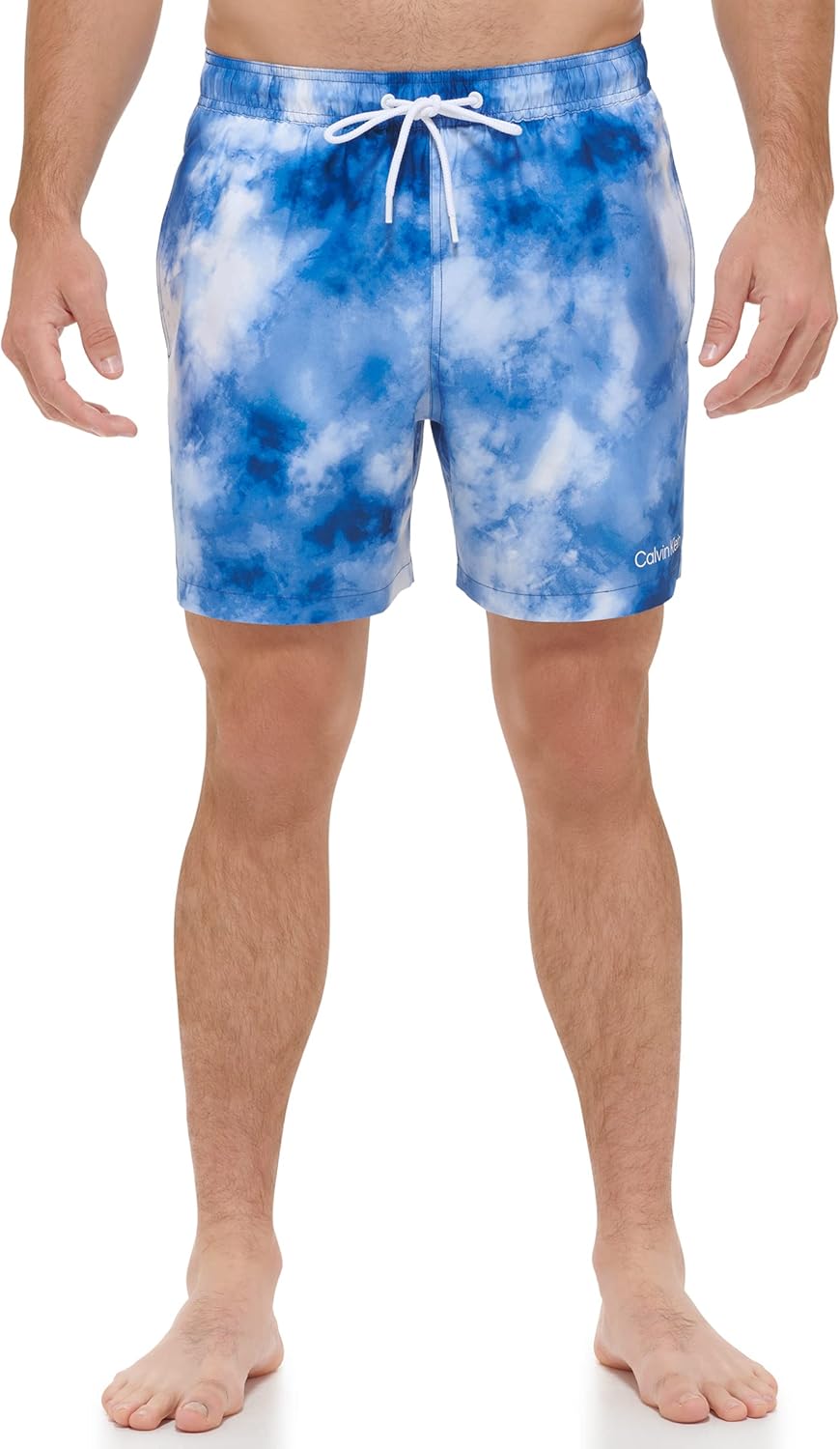 Мужские стандартные плавки-шорты Calvin Klein с защитой от ультрафиолета, быстросохнущие, с завязками и узором, Blue Watercolor
Мужские стандартные плавки-шорты Calvin Klein с защитой от ультрафиолета, быстросохнущие, с завязками и узором, Blue Watercolor