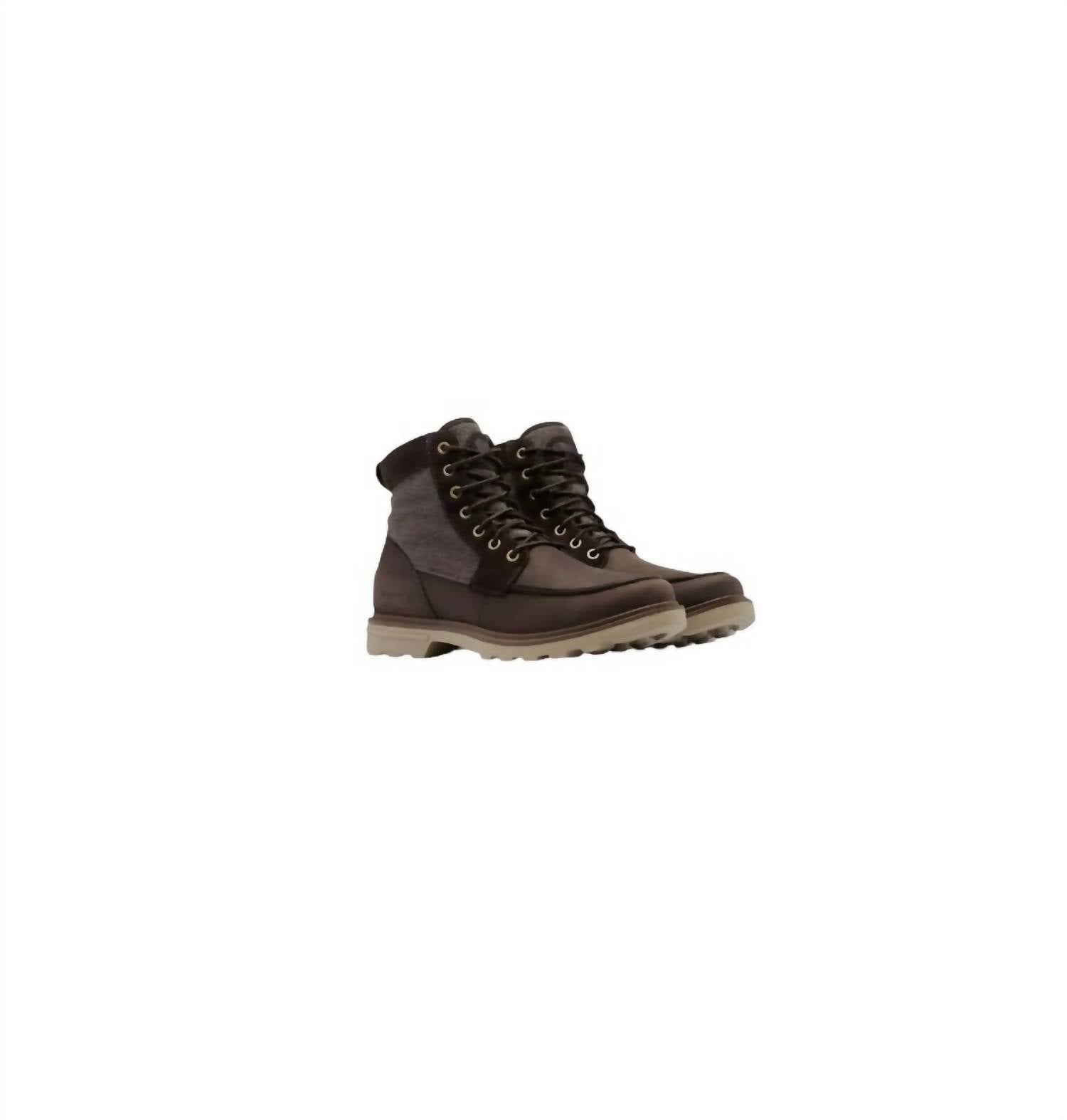 Мужские водонепроницаемые модные ботинки Carson Moc в цвете Blackened Brown, Khaki Ii Sorel
Мужские водонепроницаемые модные ботинки Carson Moc в цвете Blackened Brown, Khaki Ii Sorel