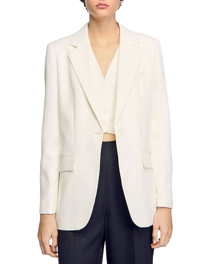 Пиджак с пайетками Sandro, слоновая кость/кремовый
Пиджак с пайетками Sandro, слоновая кость/кремовый