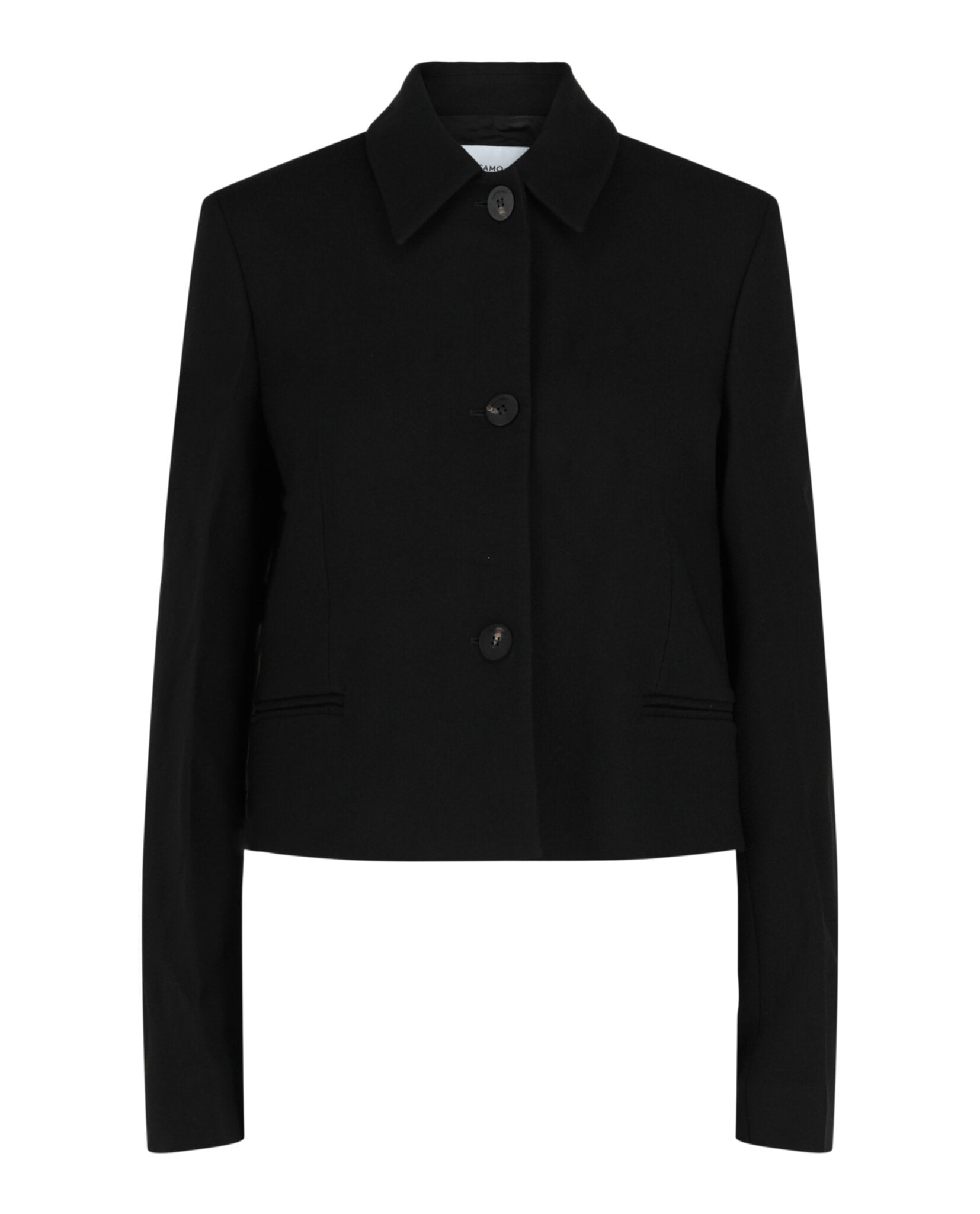 Однобортный укороченный блейзер Salvatore Ferragamo, черный
Однобортный укороченный блейзер Salvatore Ferragamo, черный