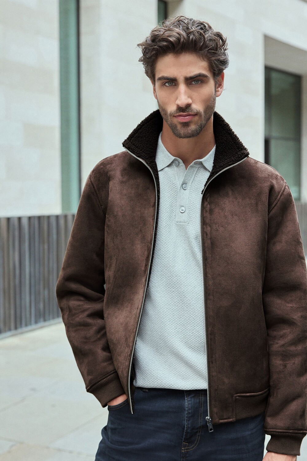 Куртка воронка из искусственной замши с подкладкой из искусственного меха «борг» на молнии Next, коричневый
Куртка воронка из искусственной замши с подкладкой из искусственного меха «борг» на молнии Next, коричневый