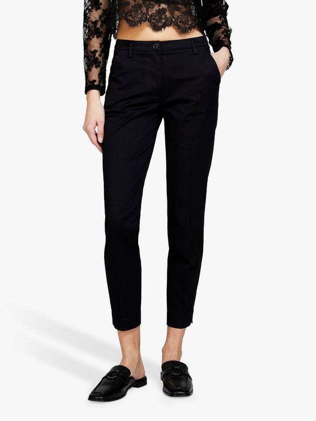 Облегающие габардиновые брюки-чинос SISLEY, черный 
Облегающие габардиновые брюки-чинос SISLEY, черный