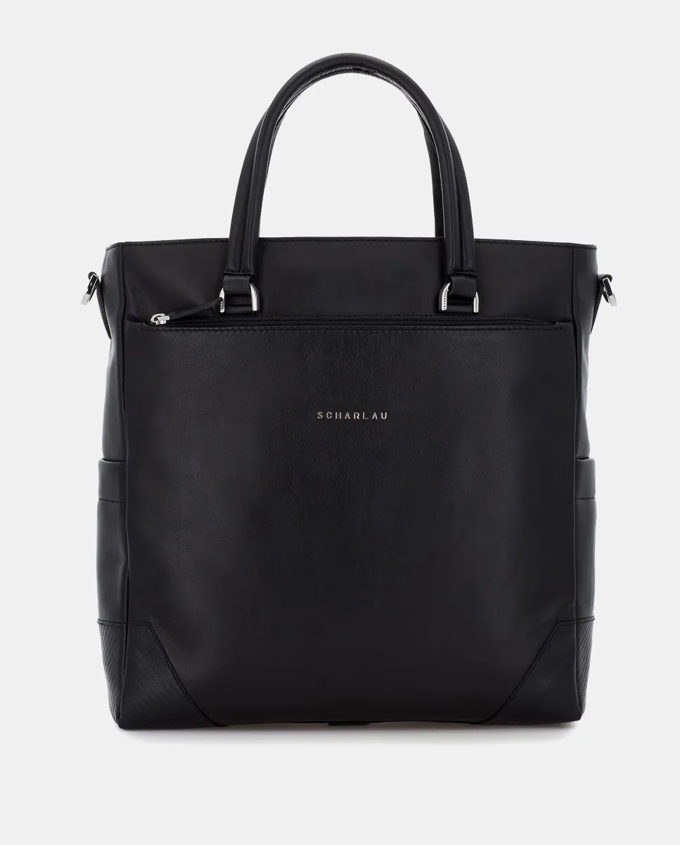 Черная сумка на плечо из бычьей кожи с двойным отделением Scharlau, чёрный
Черная сумка на плечо из бычьей кожи с двойным отделением Scharlau, чёрный