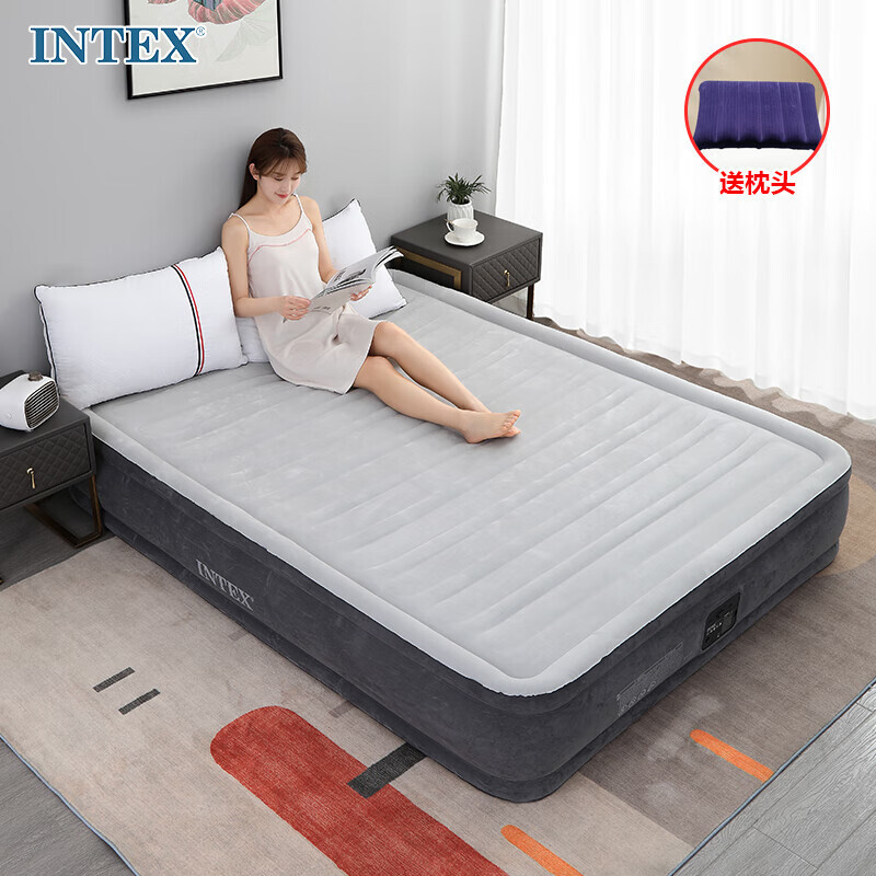 Встроенный электрический насос Intex, двойная увеличенная надувная кровать, бытовая переносная кровать для обеда, утолщенная уличная складная кровать CT13
Встроенный электрический насос Intex, двойная увеличенная надувная кровать, бытовая переносная кровать для обеда, утолщенная уличная складная кровать CT13